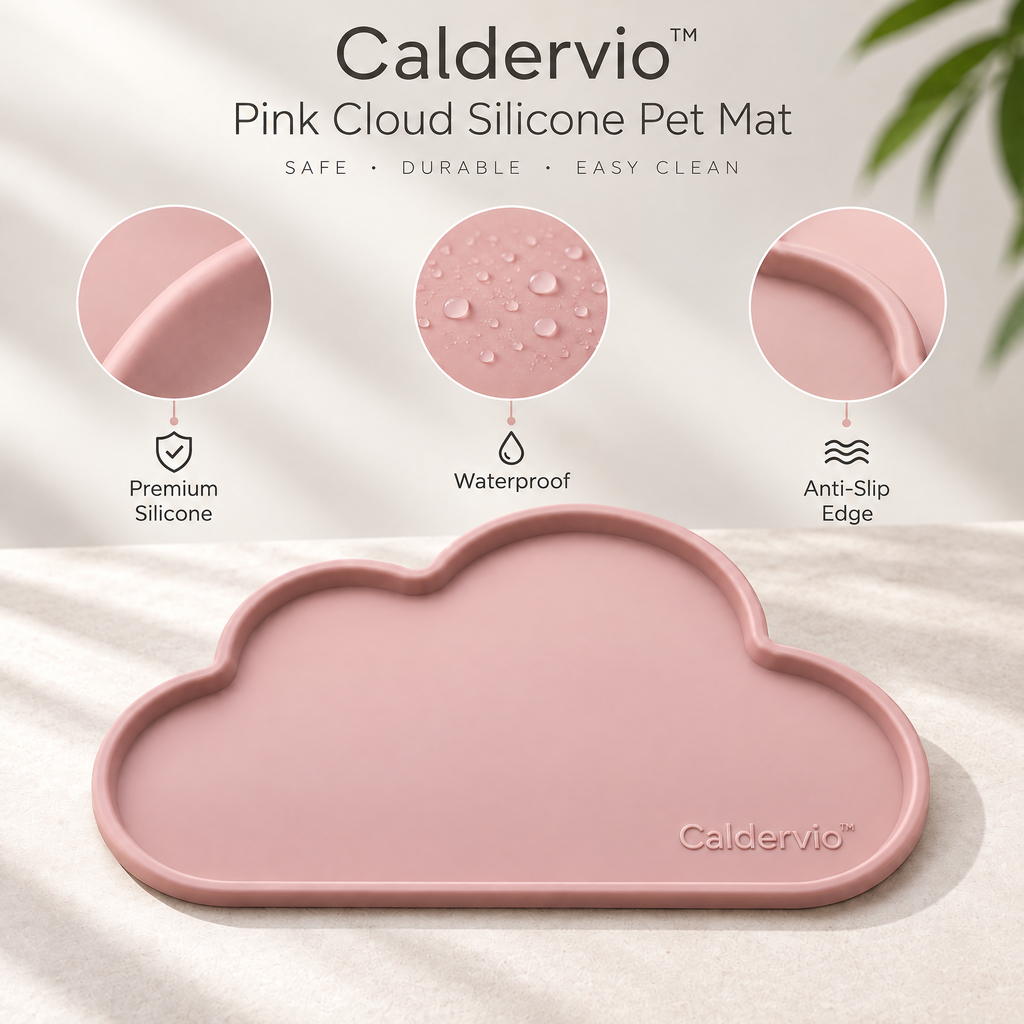 Caldervio™ Pink Cloud Silicone Pet Mat materials and structure