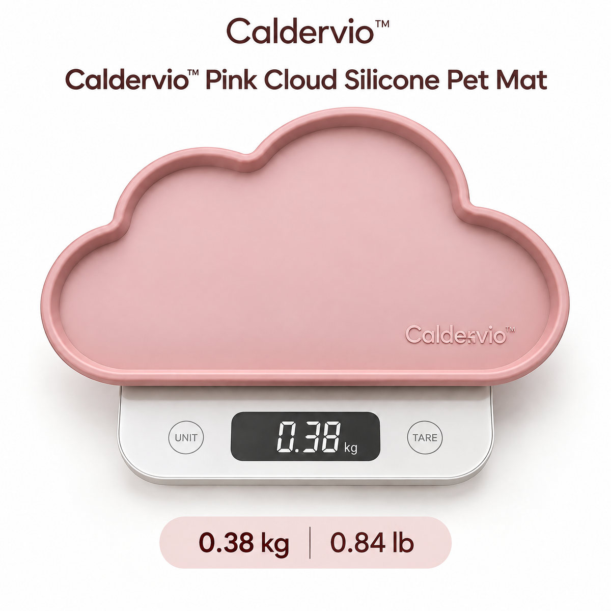 Caldervio™ Pink Cloud Silicone Pet Mat product weight