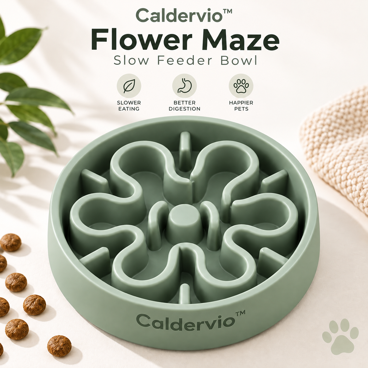 Caldervio™ Flower Maze Slow Feeder Bowl brand hero image