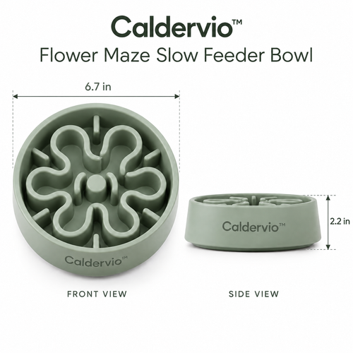 Caldervio™ Flower Maze Slow Feeder Bowl product dimensions