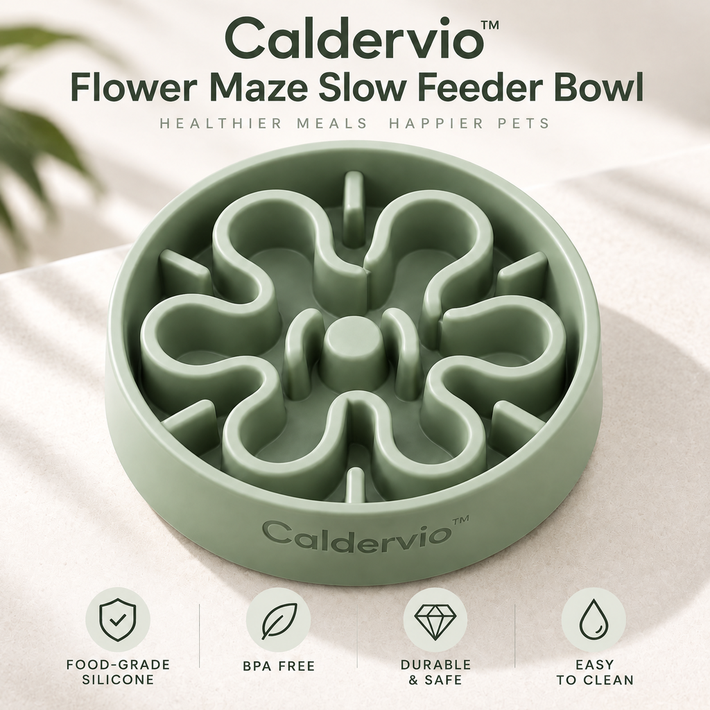 Caldervio™ Flower Maze Slow Feeder Bowl materials and structure