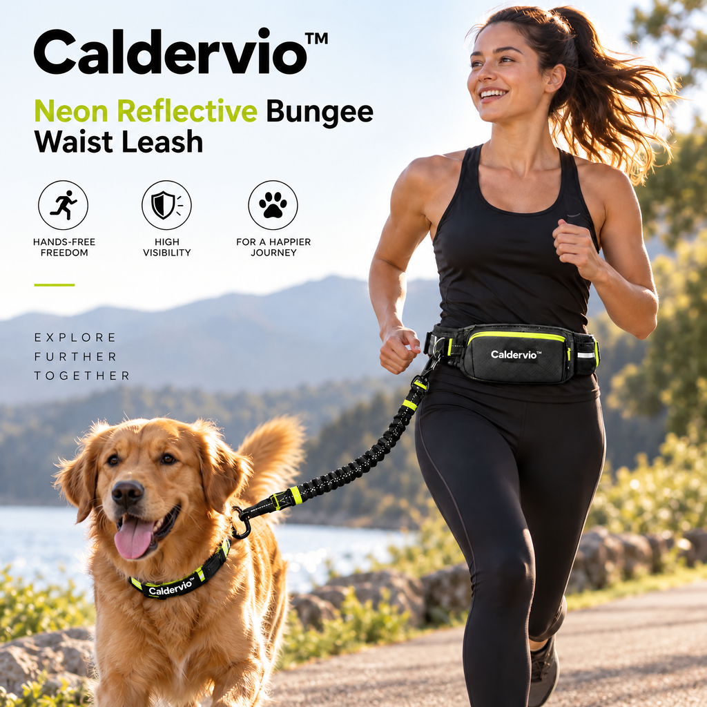 Caldervio™ Neon Reflective Bungee Waist Leash lifestyle image