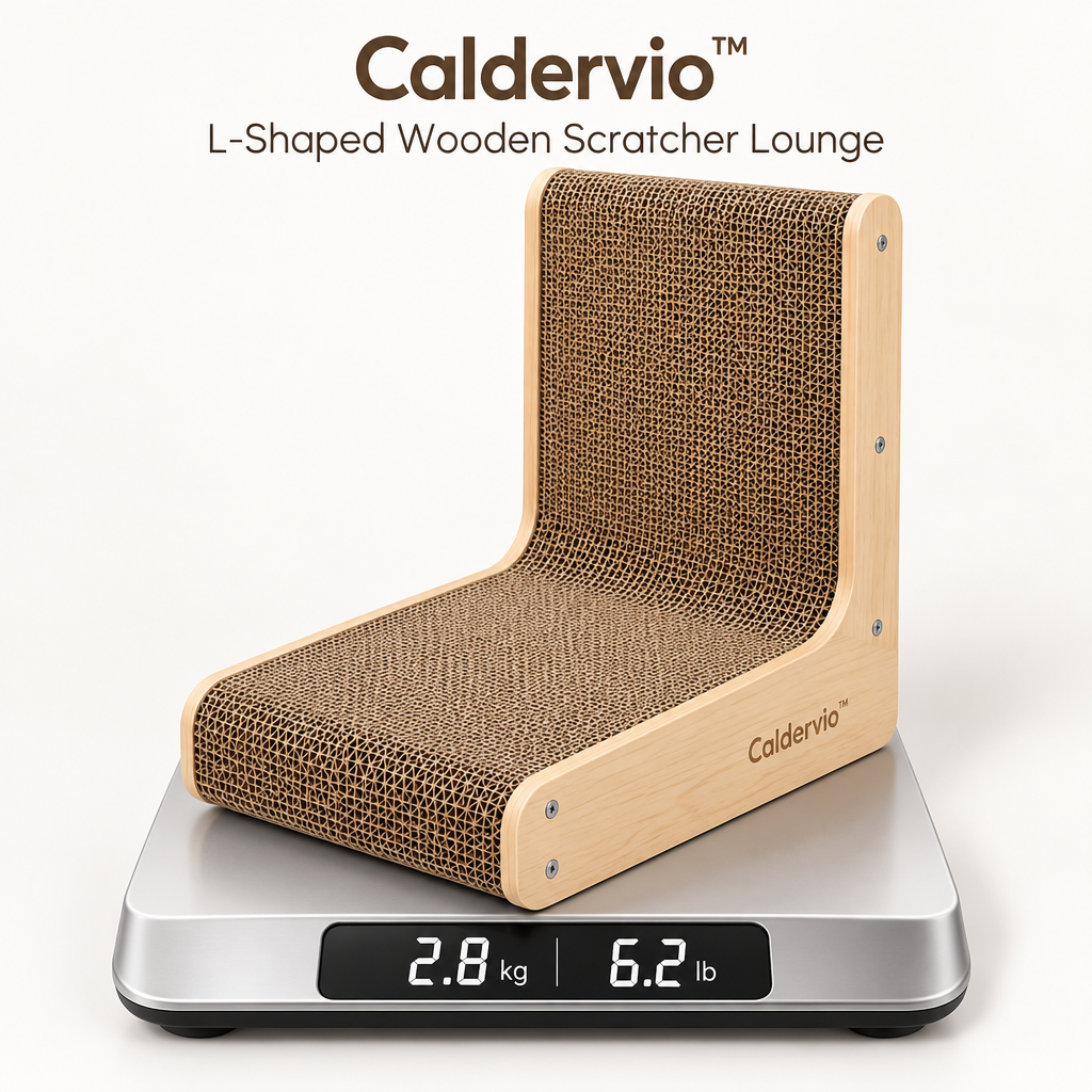 Caldervio™ L-Shaped Wooden Scratcher Lounge product weight