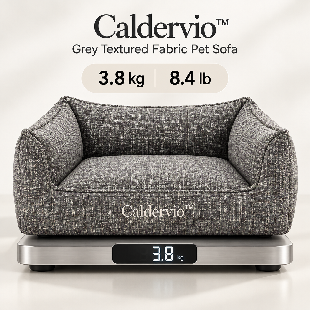 Caldervio™ Grey Textured Fabric Pet Sofa product weight